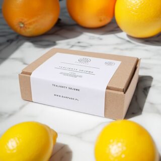 Owocowe tealighty zapachowe z cytrynami i pomarańczami.